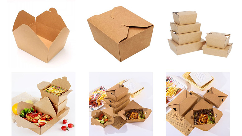 Kraft Paper Takeout Box Product Display