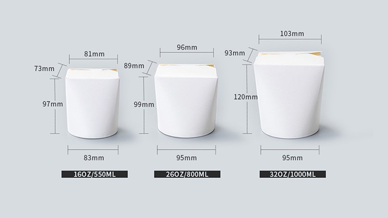 Takeaway Containers Size Reference