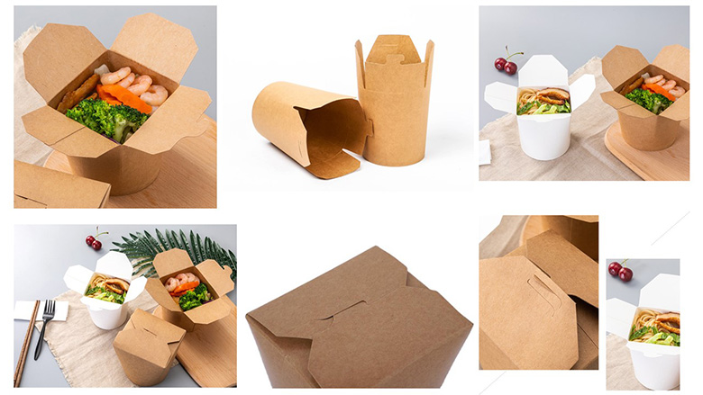 Kraft Paper Food Container Product Display