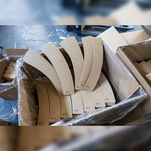 Custom Printed Hot Cold Drink Brown Paper Cup Fan Shape Pieces