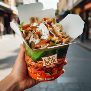 Custom Printing Disposable Round Bottom Doner Box