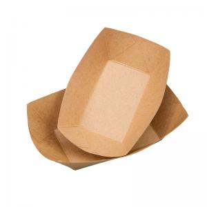 Disposable Party Snack Takeout Kraft Paper Boat Box Fast Food Trays