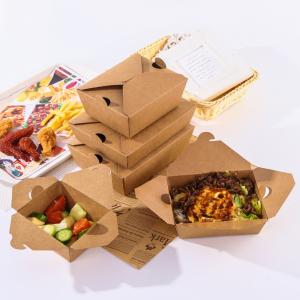 Disposable Takeout Packaging Kraft Paper Boxes